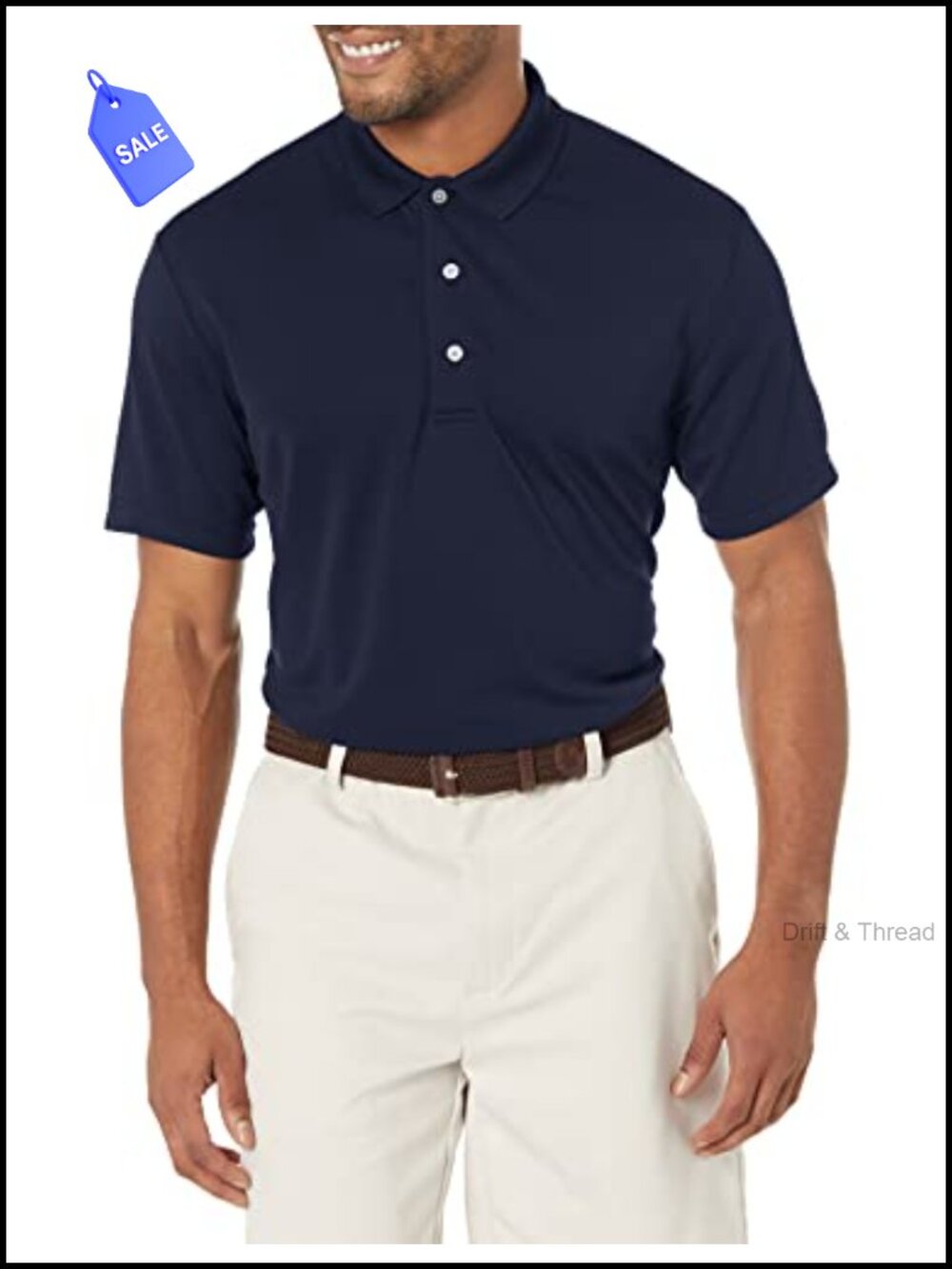 Men's Airflux Mesh Golf Polo Shirt Short Sleeve Moisture Wicking